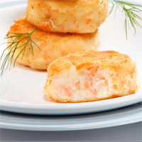 Биточки «Сырные с крабовыми палочками»