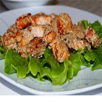 Форель жаренная в кунжуте